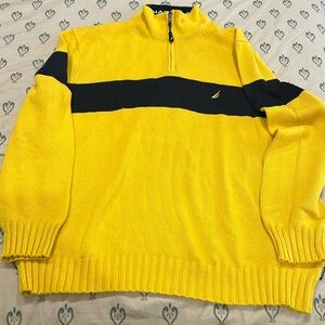 Dark yellow and Navy Nautica men’s sweater